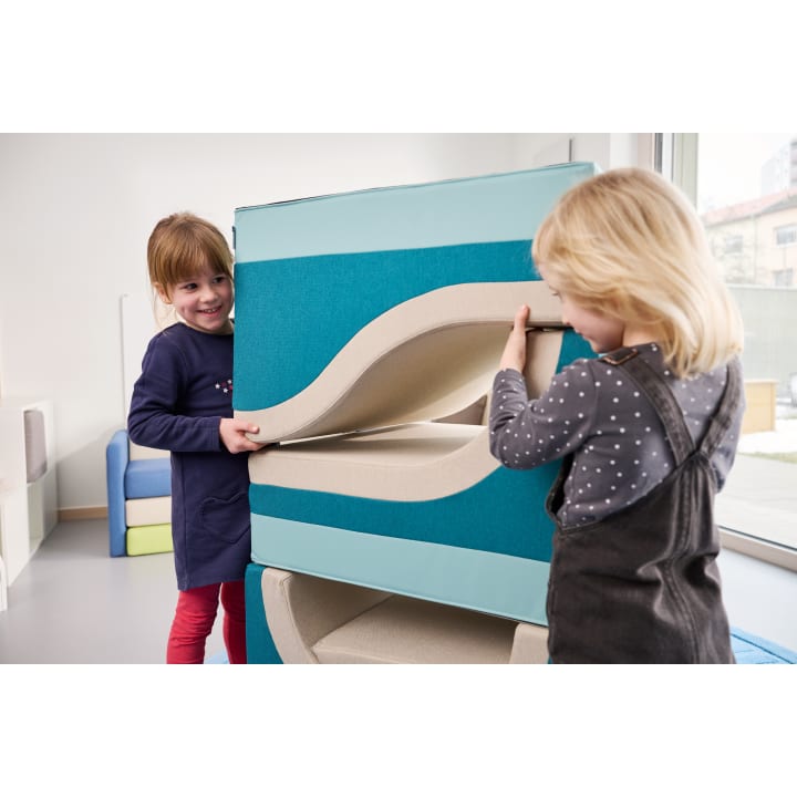Modulare Sofalandschaft Kunstlederbezug