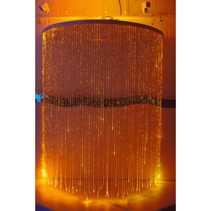 Lichtwasserfall halbrund, Komplettpaket, 130 cm