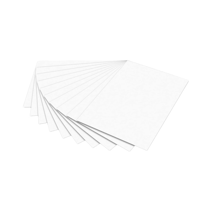 Tonkarton, weiß, 220 g/m², 50 x 70 cm, 25 Bogen
