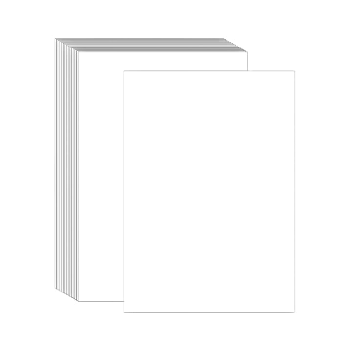 Tonkarton, weiß, 220 g/m², 50 x 70 cm, 25 Bogen