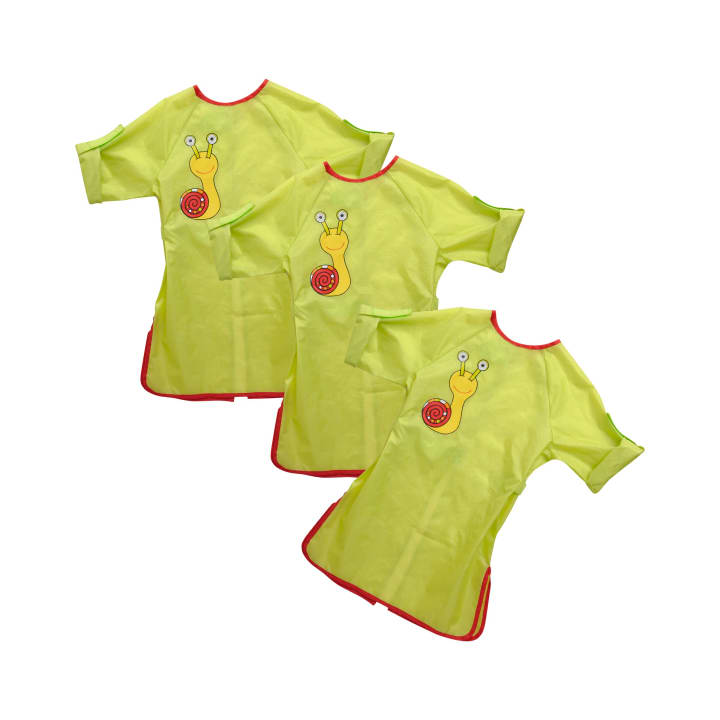 Kindermalkittel, größenverstellbar, 3 Stück