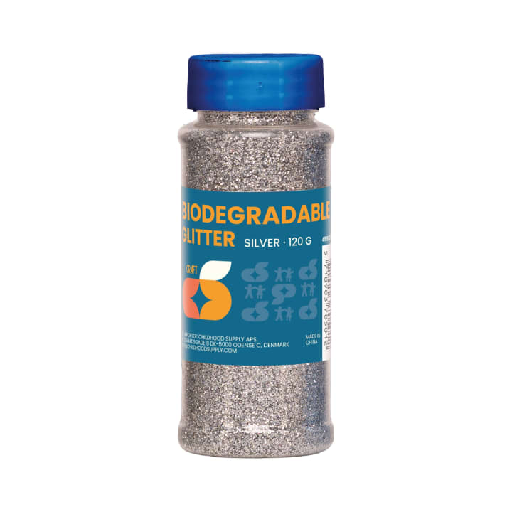Silber-Glitzer, 120g Dose, biologisch abbaubar