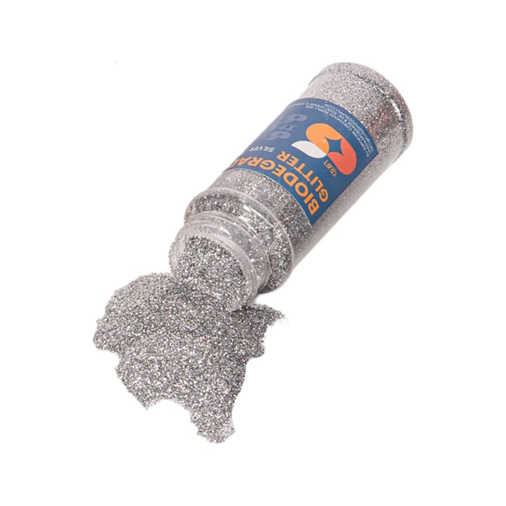 Silber-Glitzer, 120g Dose, biologisch abbaubar