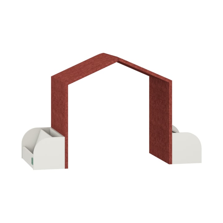 Spielhaus mit Trennwandfunktion, schalldämmend, 59,5 x 119 x 55 cm