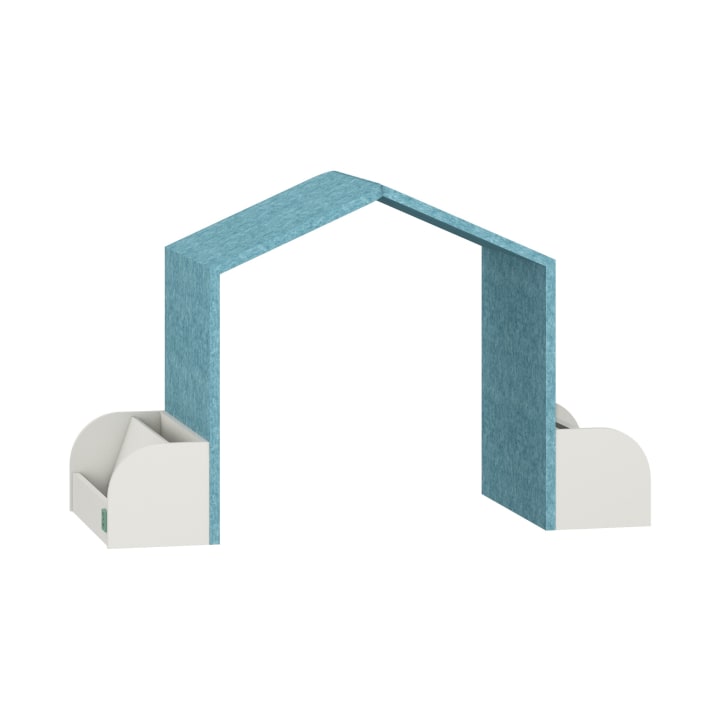 Spielhaus mit Trennwandfunktion, schalldämmend, 59,5 x 119 x 55 cm