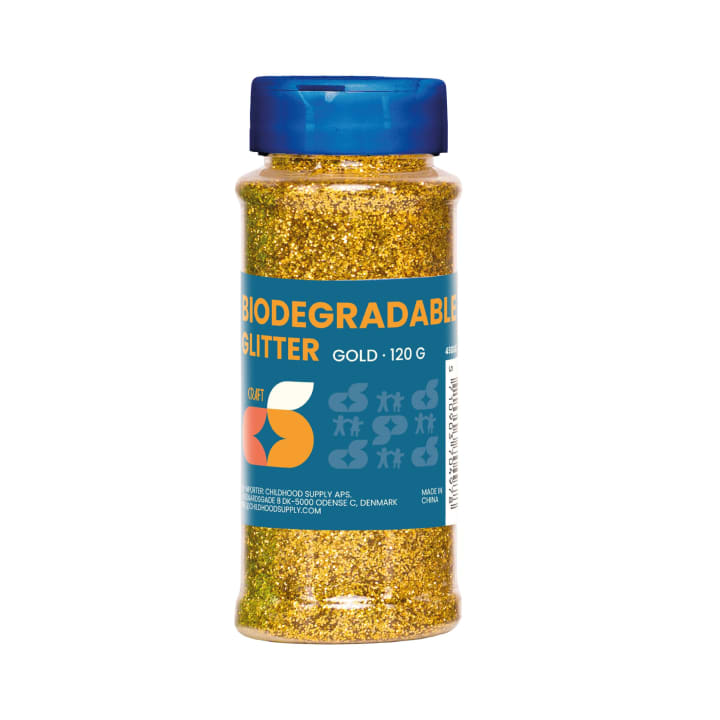 Gold-Glitzer, 120g Dose, biologisch abbaubar