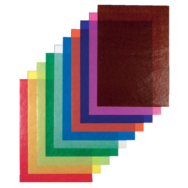 Transparentpapier, 42 g/m2, 35 x 50 cm, 50 Blatt in 10 Farben