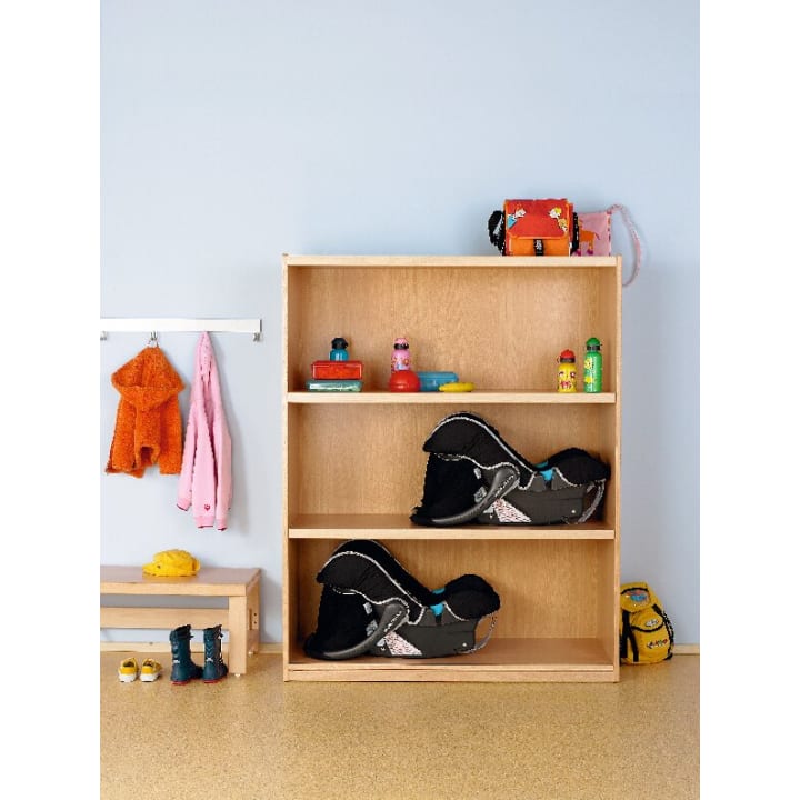 Schultaschenregal, B 120 x H 160,4 x T 47 cm, für 15 Taschen, Fachhöhe 44 cm