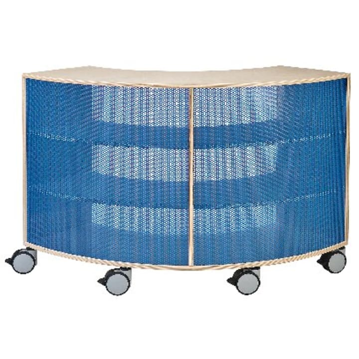 Viertelkreisschrank move upp®, Lochblech am Außenradius, div. Farben, B 142 x H 79 x T 38 cm