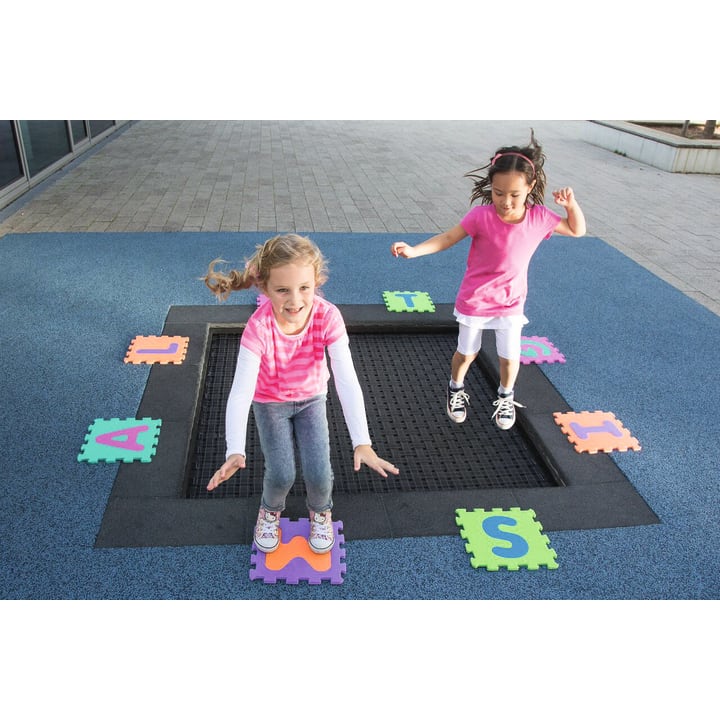 Kinder-Bodentrampolin, Sprungtuch gelb