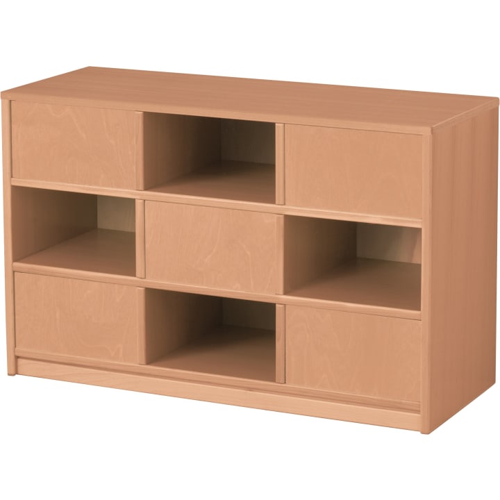 Regalschrank, wechselseitig offen