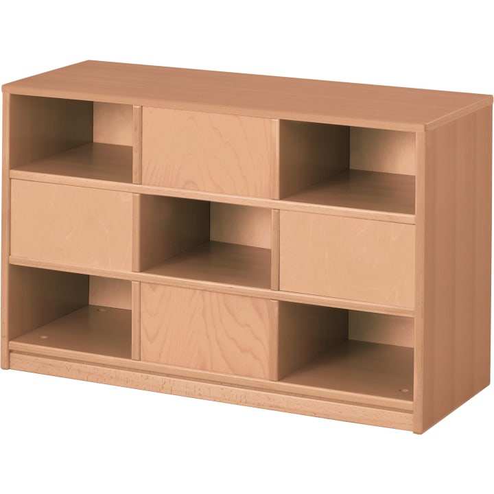 Regalschrank, wechselseitig offen