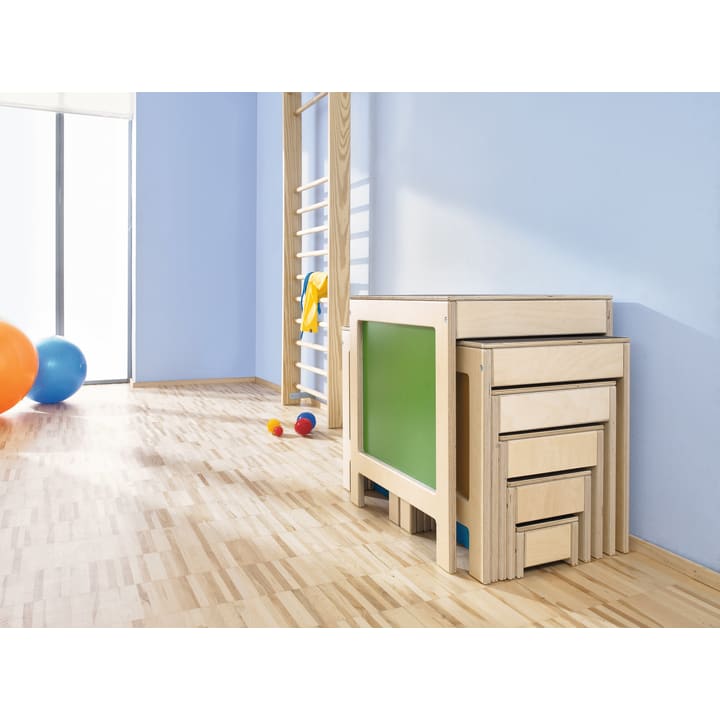 Hockertreppe bunt, 11 Teile