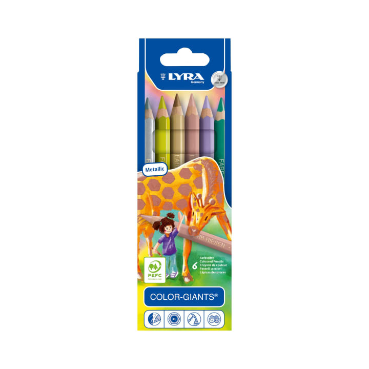 LYRA-Farbriesen Metallic, 6 Stück