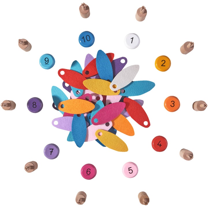 HABA Pro Zahlenblumen, 123 Teile