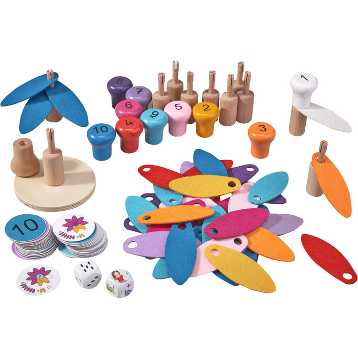 HABA Pro Zahlenblumen, 123 Teile