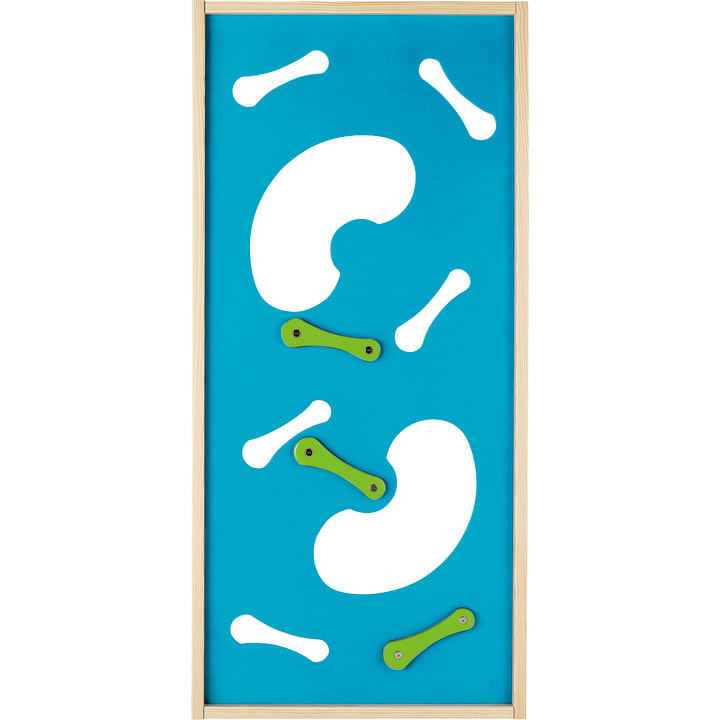 Kletterwand, blau