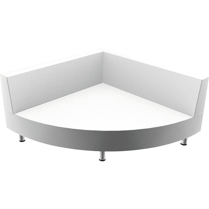 Viertelkreispodest mit 2 Rückenlehnen, Sitzhöhe 53 cm