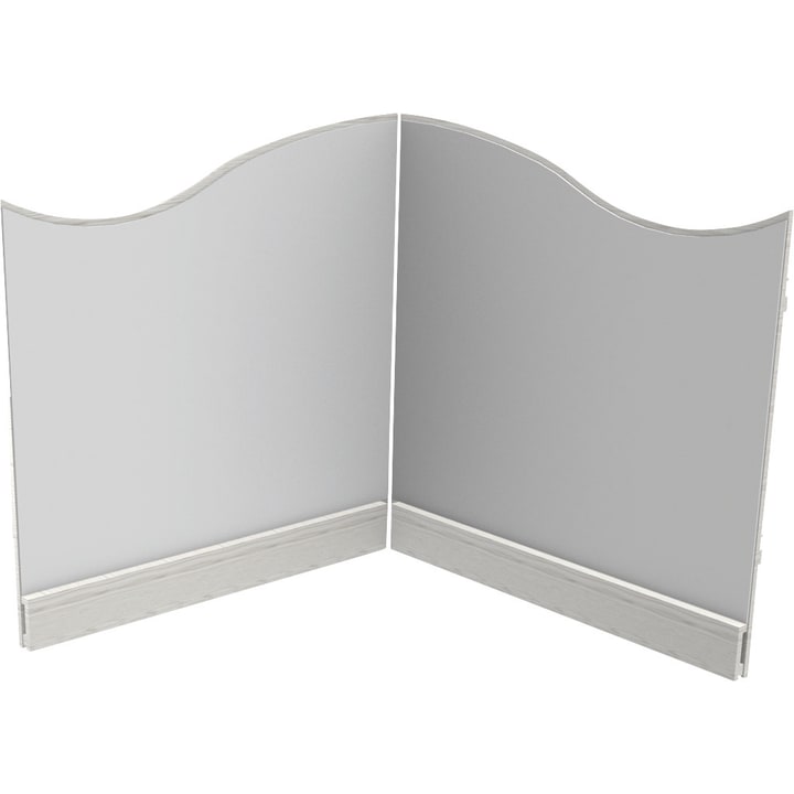 Eckspiegel Berg und Tal, L 125 x B 125 x H 97 cm