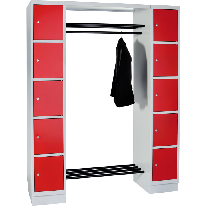Garderobe mit 10 Schließfächern, B 150 x H 195 x T 50 cm