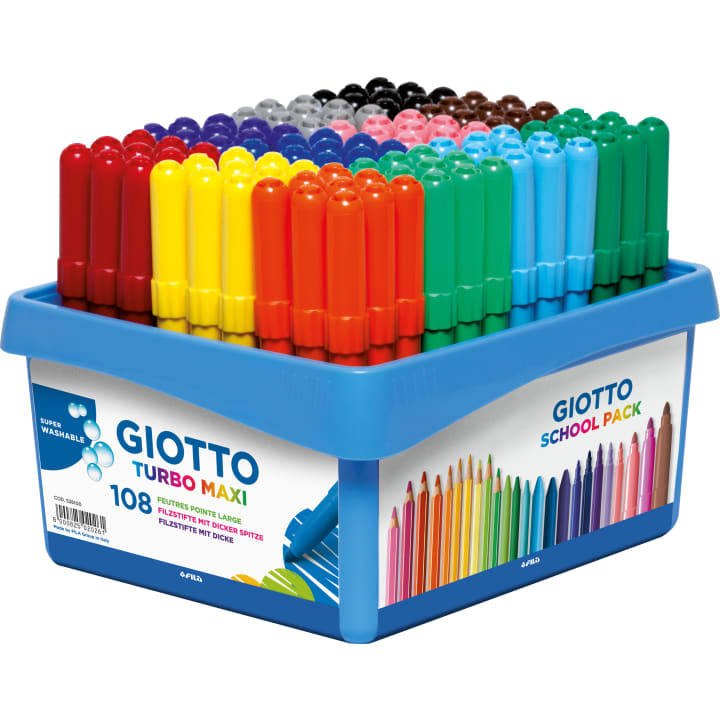 Giotto Turbo Maxi Fasermaler, 108 Stück