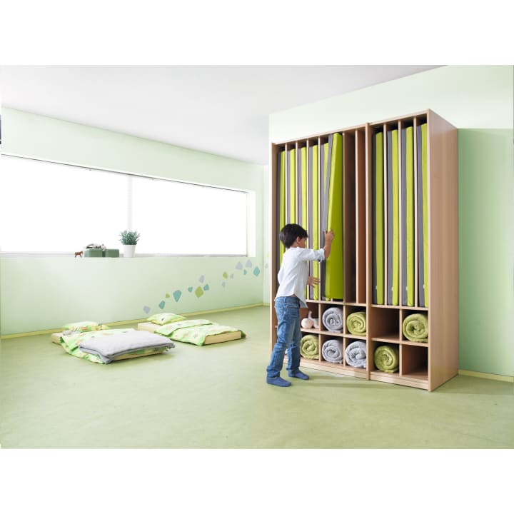 Liegepolster-/Deckenschrank für Wolldecken, H 196,8 x B 96,6 x T 62 cm