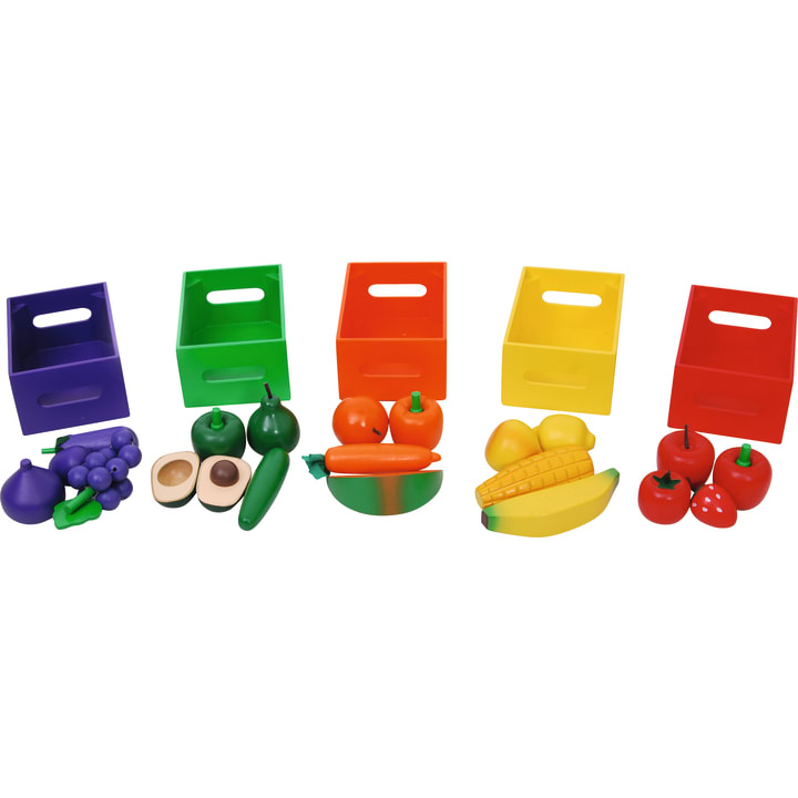 Obst & Gemüse Farb-Sortier-Set, 25-teilig