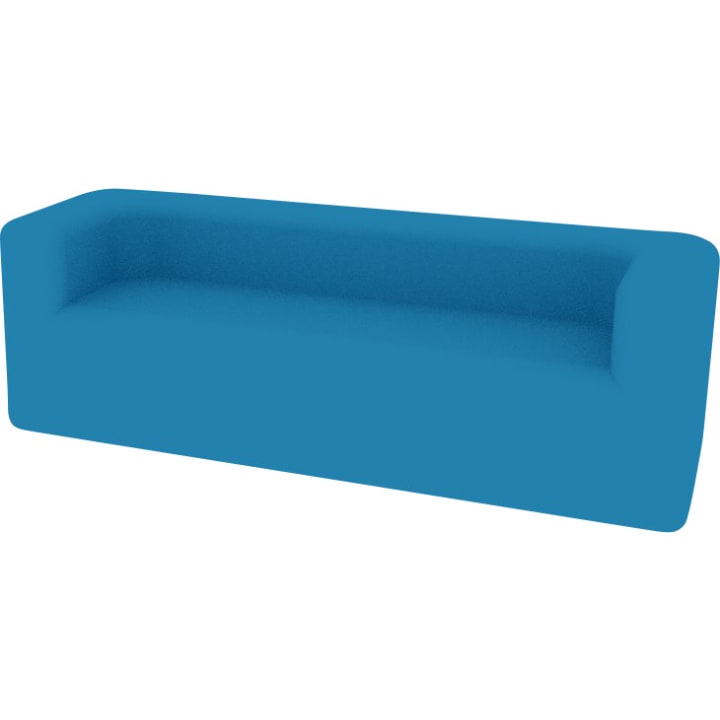 Hortsofa, 3-Sitzer, Kunstleder, div. Farben, Sitzh. 38 cm