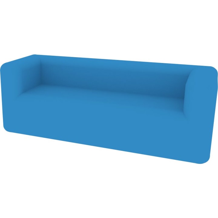 Sofa 3-Sitzer XL, Kunstleder, div. Farben, Sitzh. 45 cm, B 205 x H 75 x T 73 cm