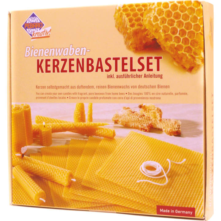 Bienenwaben-Bastelset Kerzen, 9-teilig