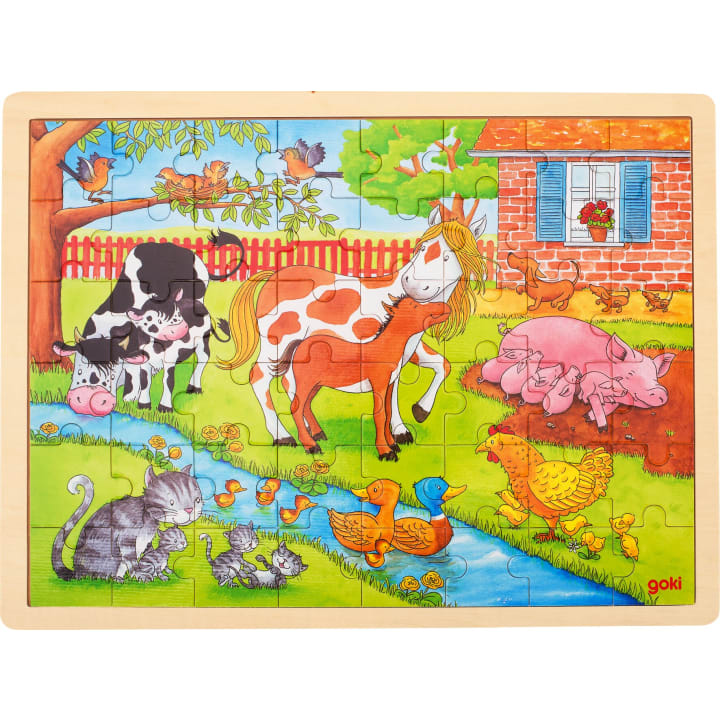 goki Wimmelpuzzle-Set, 4 Puzzles