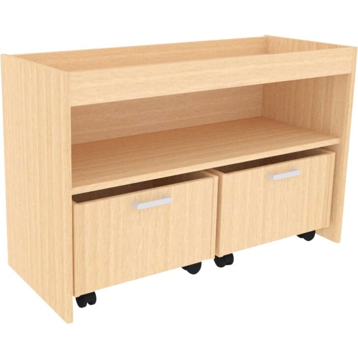 Regalschrank Forminant mit 2 Rollkästen, B 100 x H 64,5 x T 39,4 cm