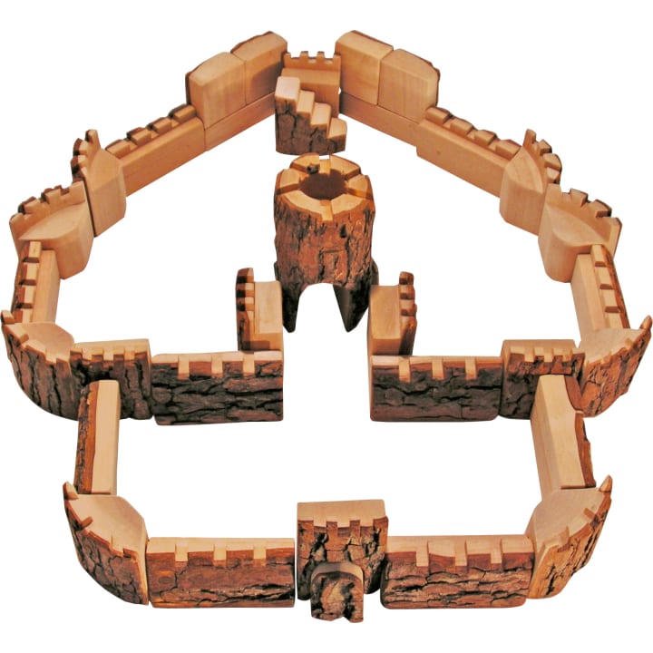 Naturbausatz Ritterburg XXL, 35 Teile