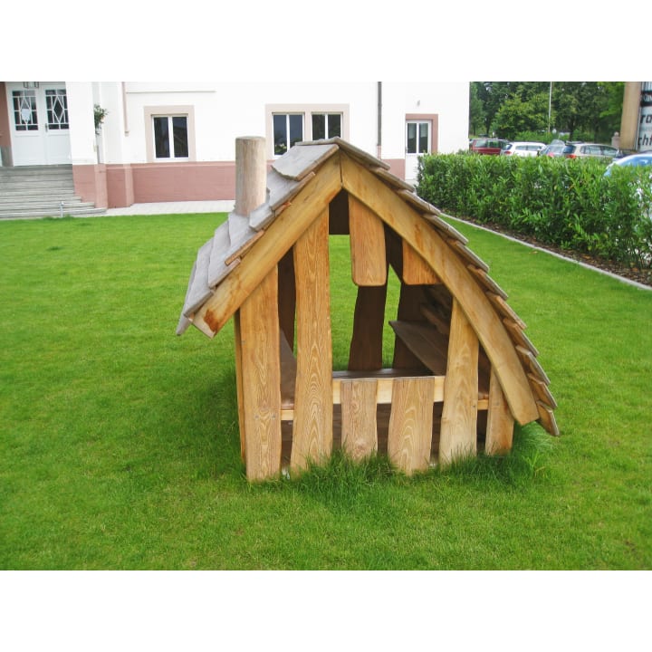 Räuberhütte aus Holz, für die Kita