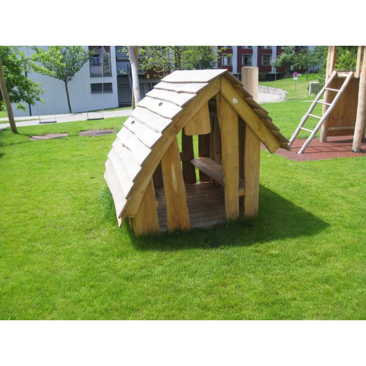 Räuberhütte aus Holz, für die Kita