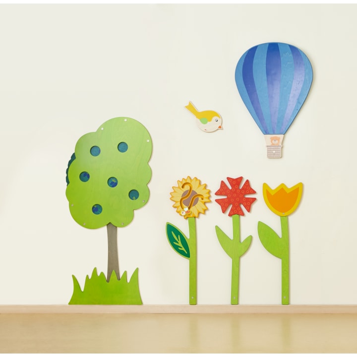 Wandapplikation Sonnenblume mit Biene