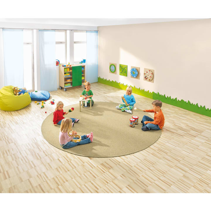 Bauteppich, Sandbeige, Ø 2 m