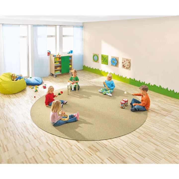 Bauteppich, Sandbeige, Ø 3 m