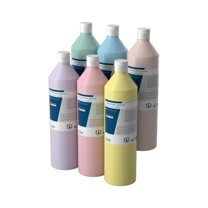 HABA Pro Fingerfarben-Set Pastell, 6 x 750 ml