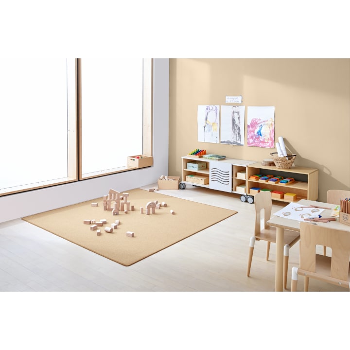 Bauteppich, Sandbeige, 2 x 2 m