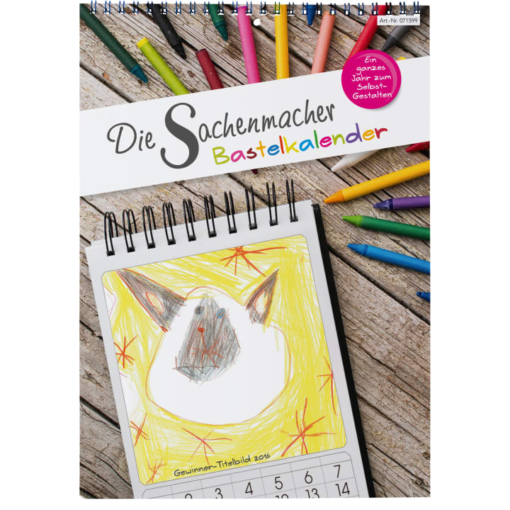 Mal- und Klebekalender, 5 Stück