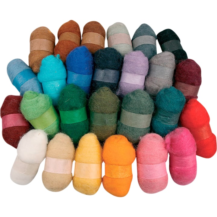 Filzbänder-Set, 26 Farben à 25 g