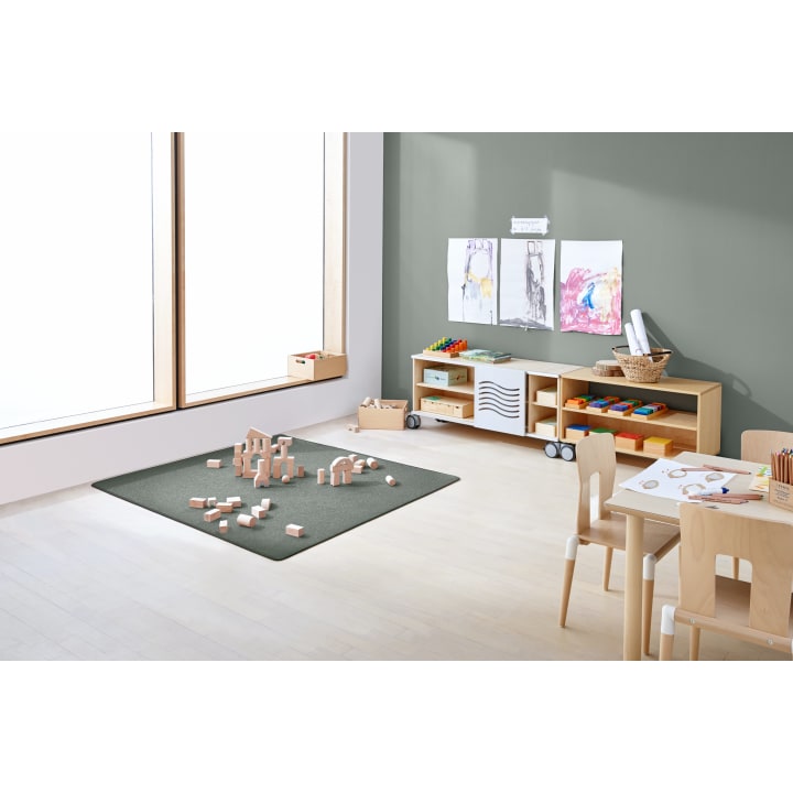 Bauteppich, Platingrau, 2 x 2 m