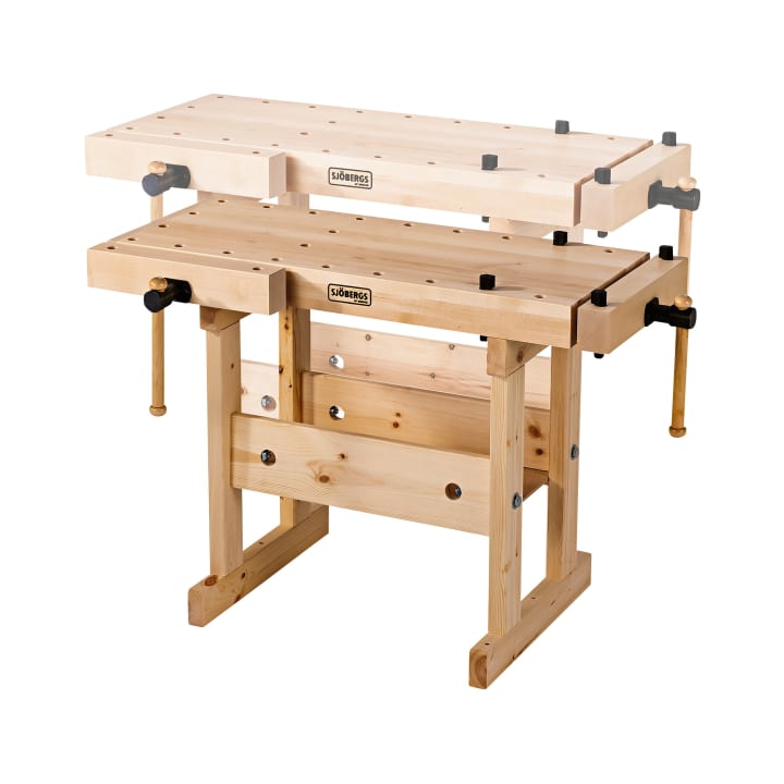 Werkbank höhenverstellbar, B 96 x T 52 x H 65 bzw. 86 cm.