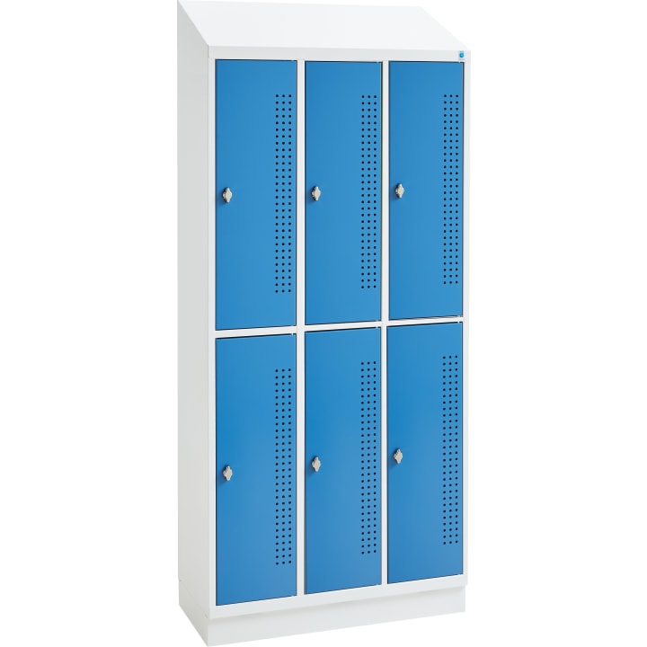 Garderobenspind 3 x 2 Fächer, B 92,5 x H 195 x T 45 cm