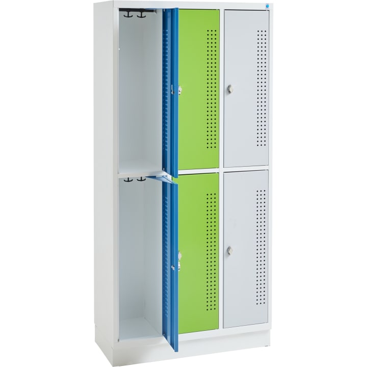 Garderobenspind 3 x 2 Fächer, B 92,5 x H 195 x T 45 cm