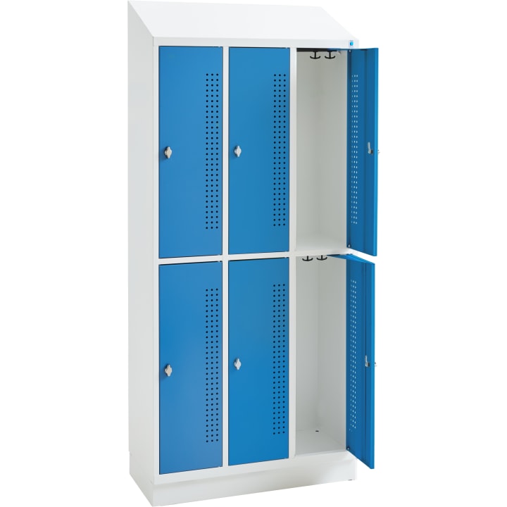 Garderobenspind 3 x 2 Fächer, B 92,5 x H 195 x T 45 cm