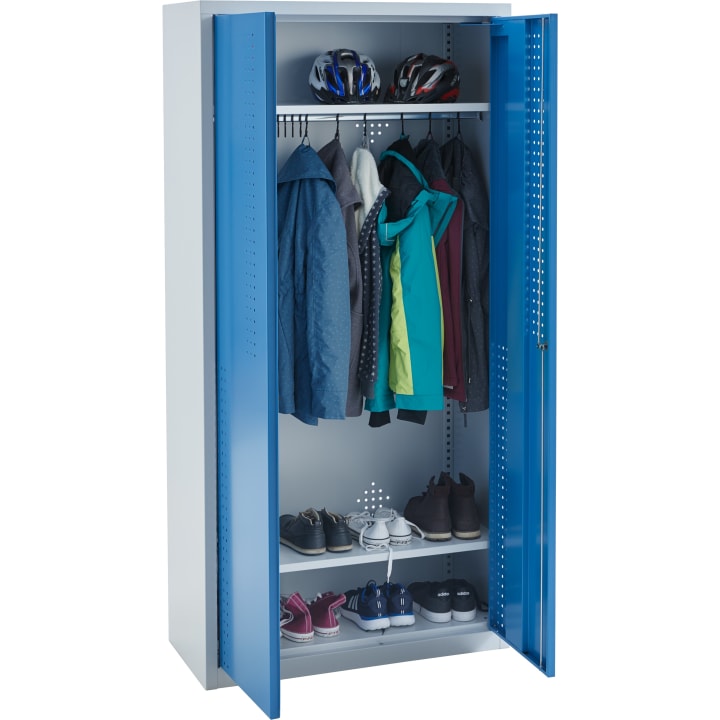 Garderobenschrank für 8 - 10 Kinder, B 95 x H 165 x T 45 cm