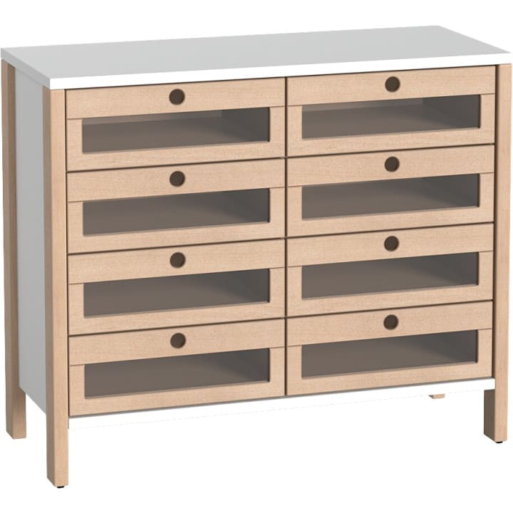 Schubkastenschrank Linus, B 110,4 x H 93,4 (mit Füßen) x T 45,7 cm