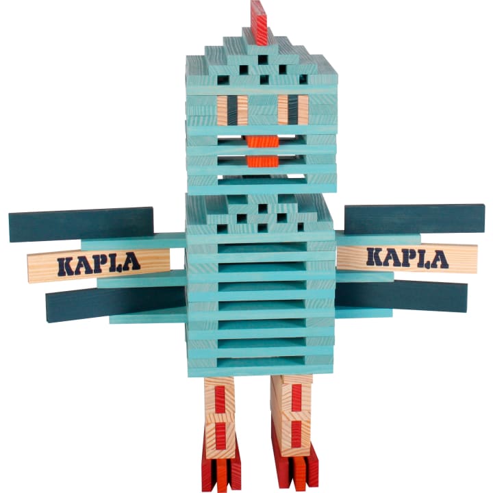 KAPLA®-Holzbaukasten Octocolor, 100 Teile